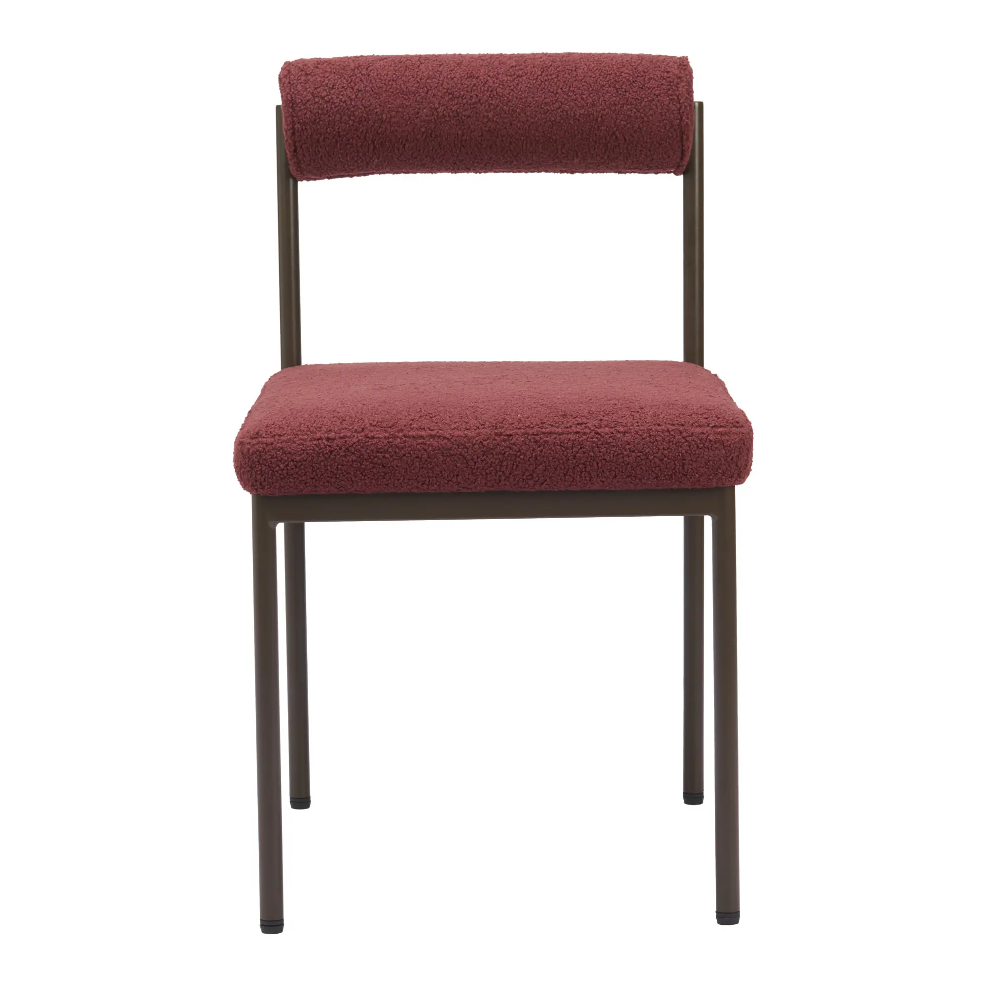 Luxe Red and Bronze Dining Chair-5