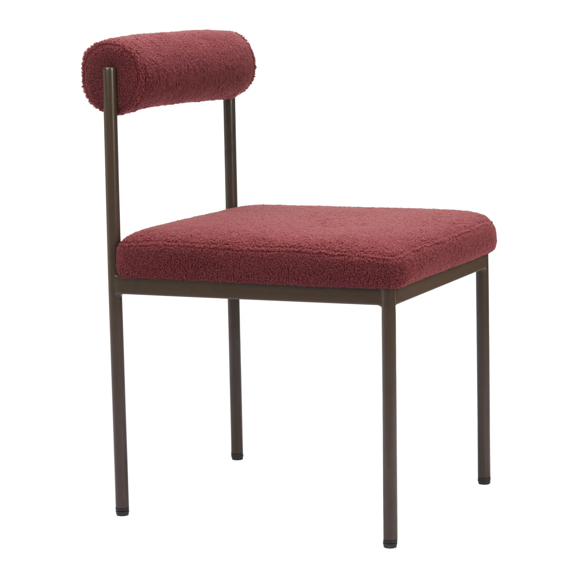 Luxe Red and Bronze Dining Chair-6