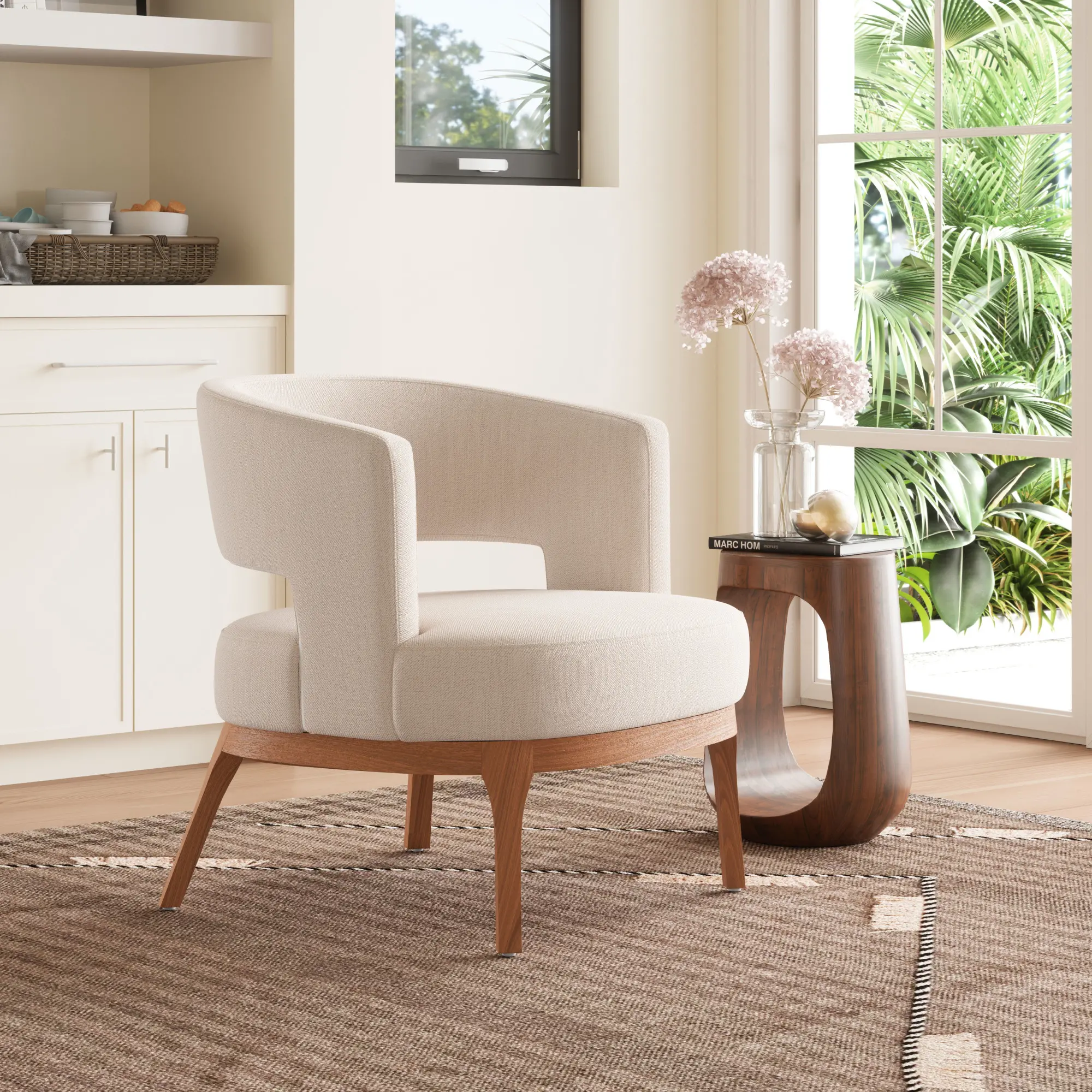 Perry Beige Accent Chair-2