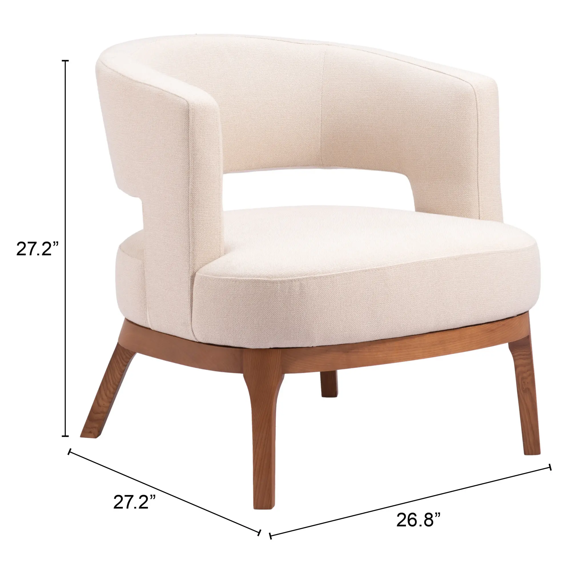 Perry Beige Accent Chair-9