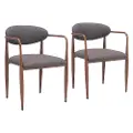Zale Truffle Gray Dining Chairs, Set of 2