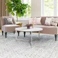 Bardon White and Silver Coffee Table