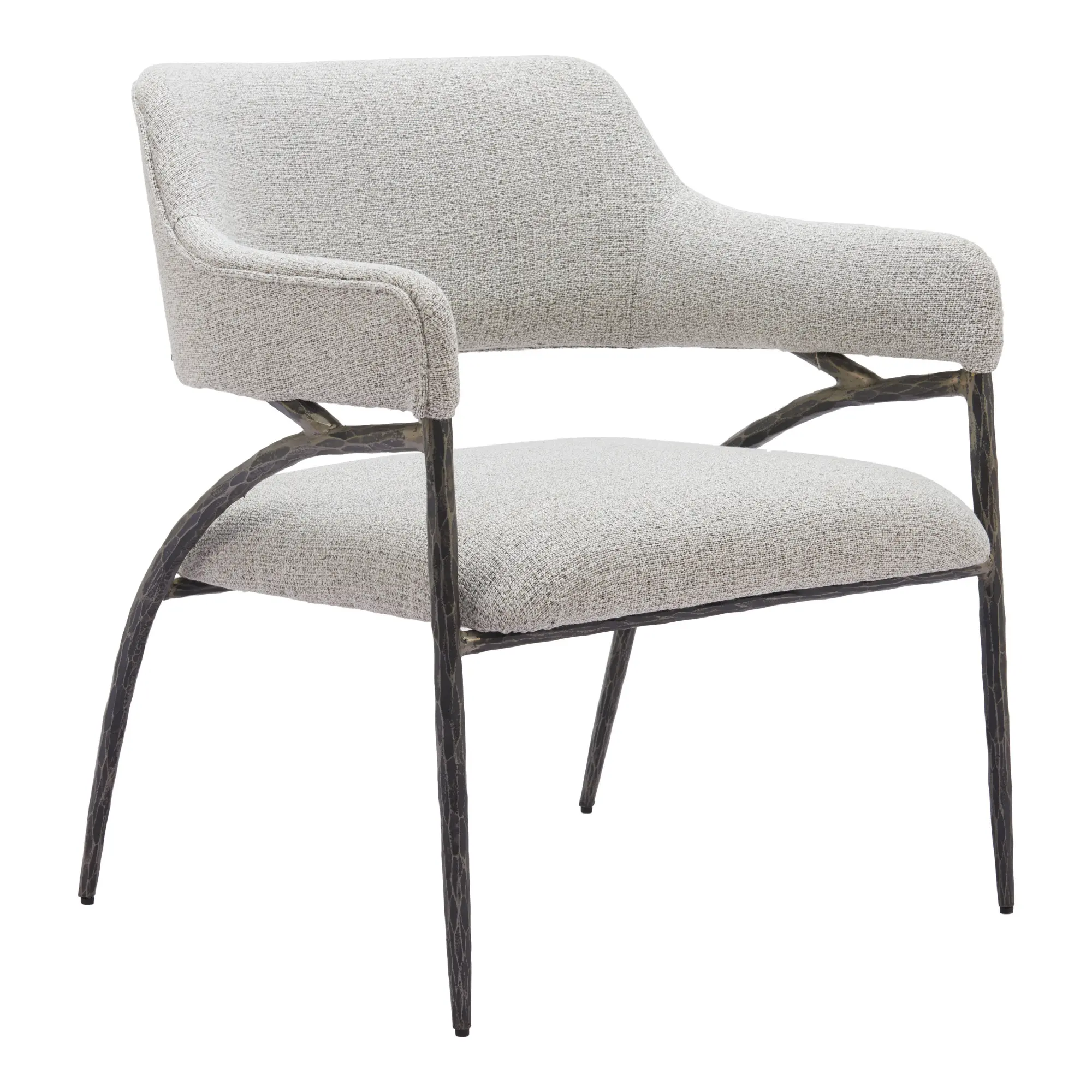Vestal Gray Boucle Accent Chair-1