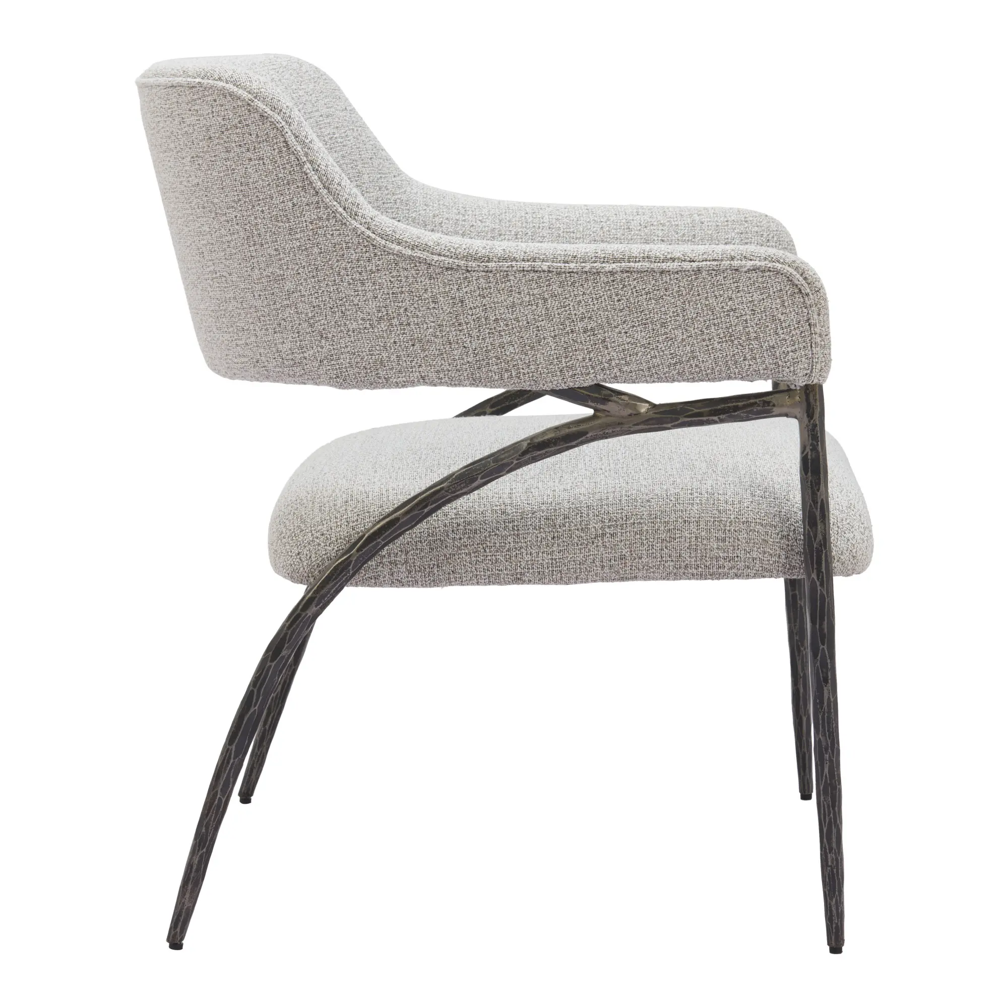Vestal Gray Boucle Accent Chair-4
