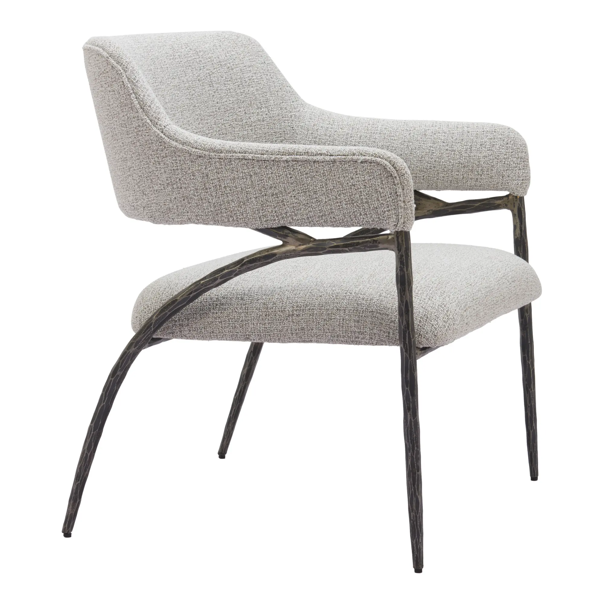 Vestal Gray Boucle Accent Chair-7