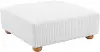 Tanner White Corduroy Ottoman