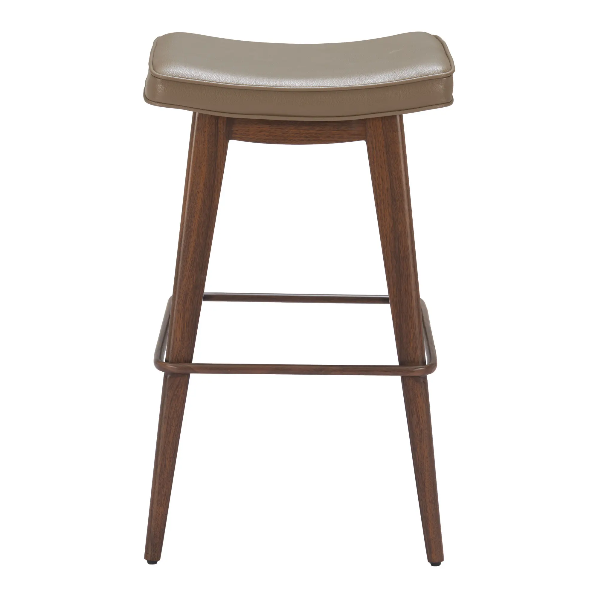 Dalia Taupe & Walnut Barstools, Set of 2-2