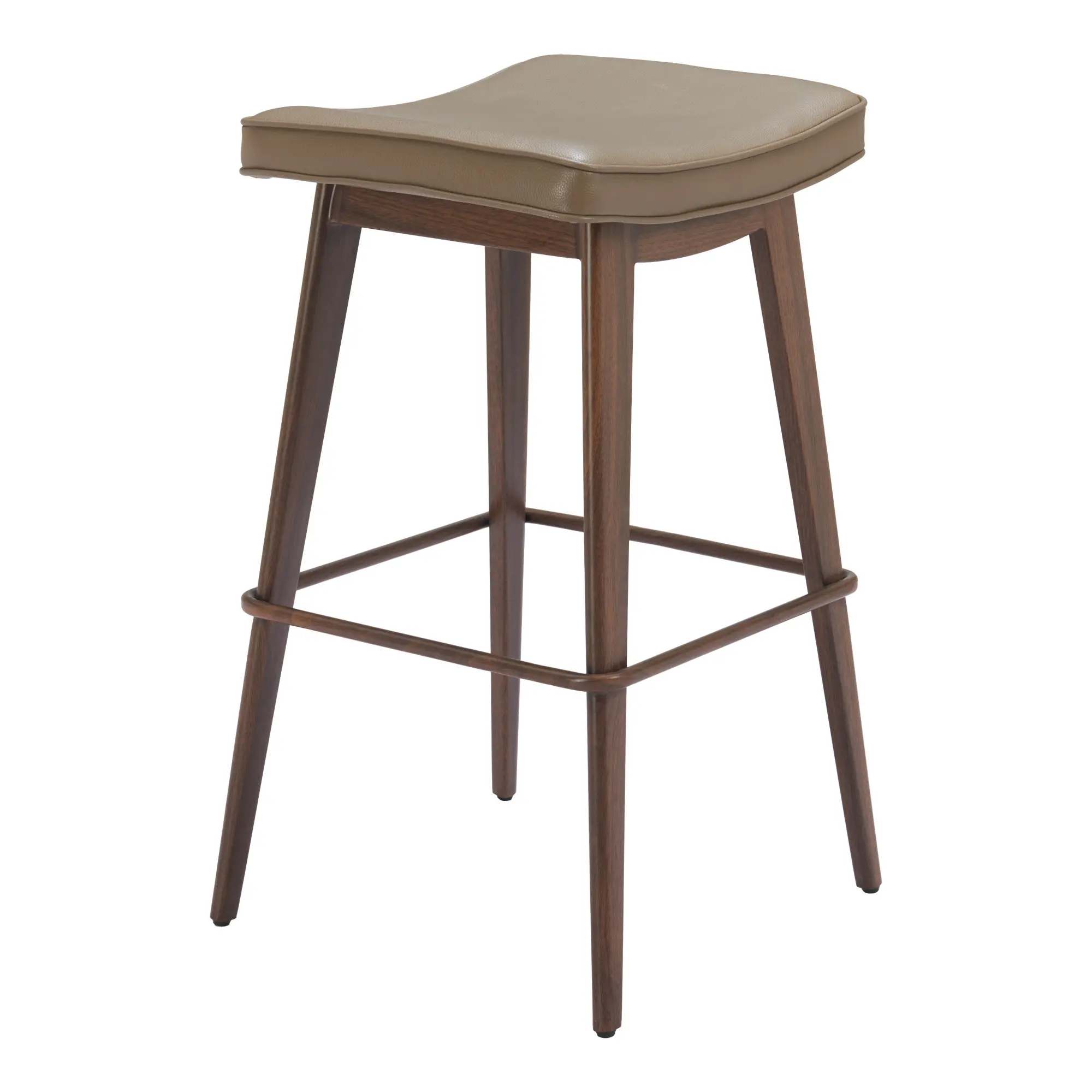 Dalia Taupe & Walnut Barstools, Set of 2-5