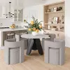 Talon White Marble Round Dining Table