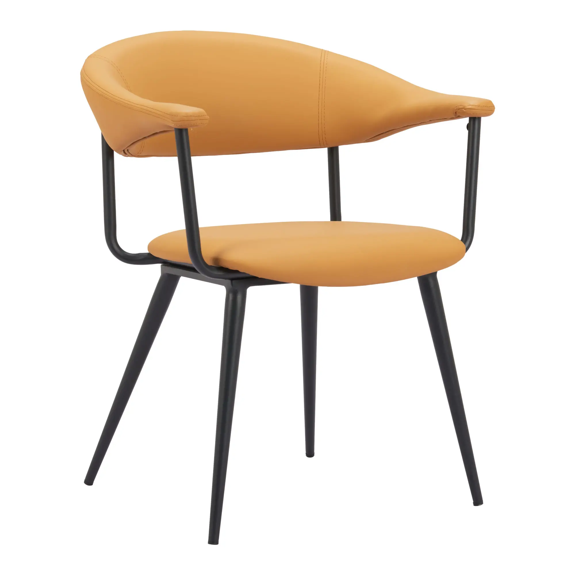 Sirius Brown Faux Leather Dining Chair-2