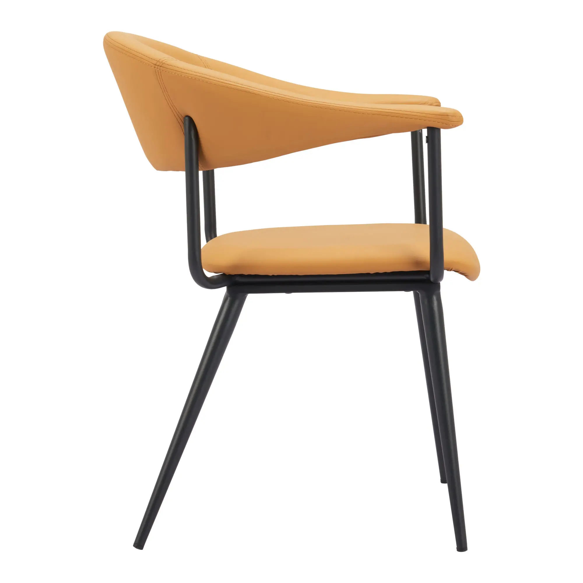Sirius Brown Faux Leather Dining Chair-3