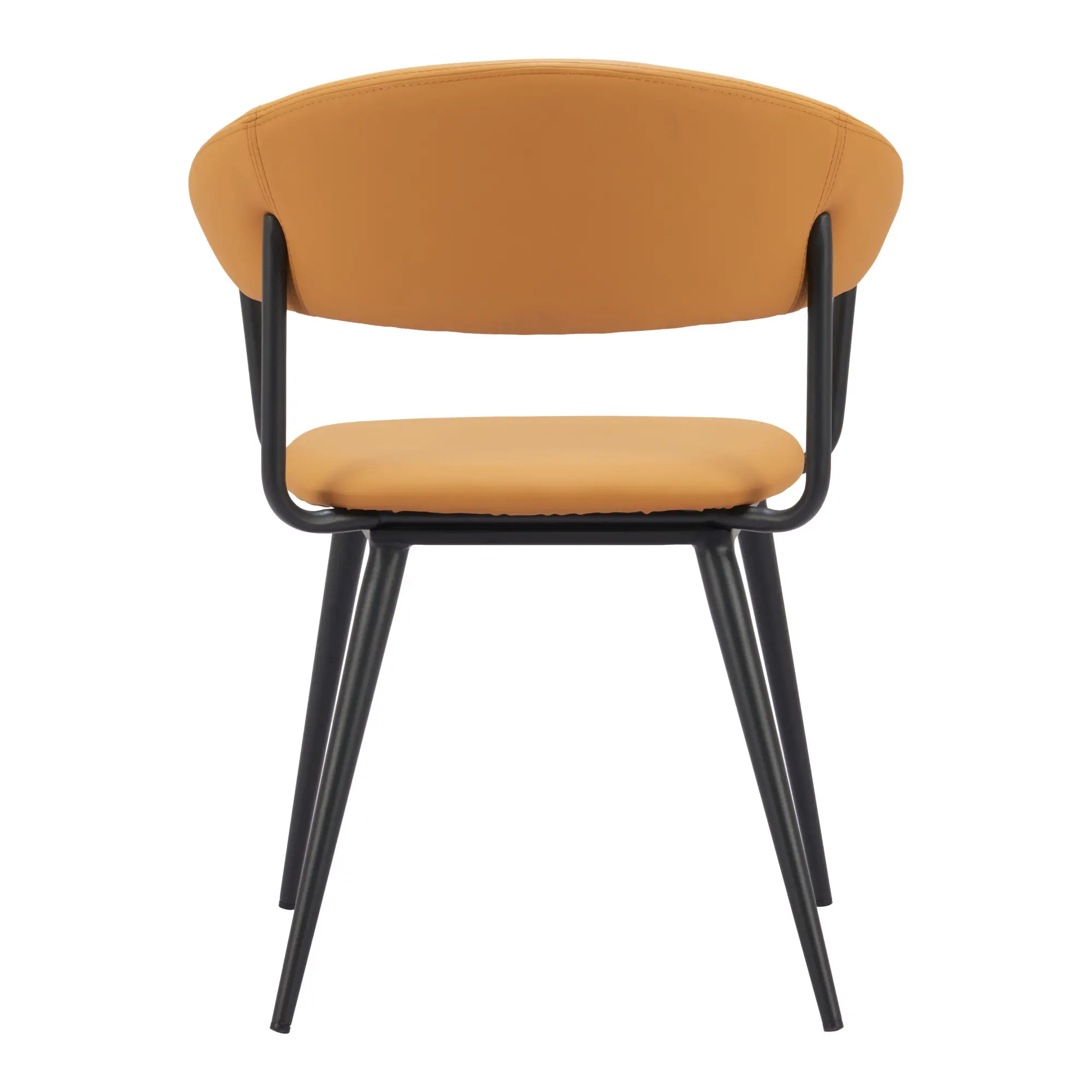 Sirius Brown Faux Leather Dining Chair-4
