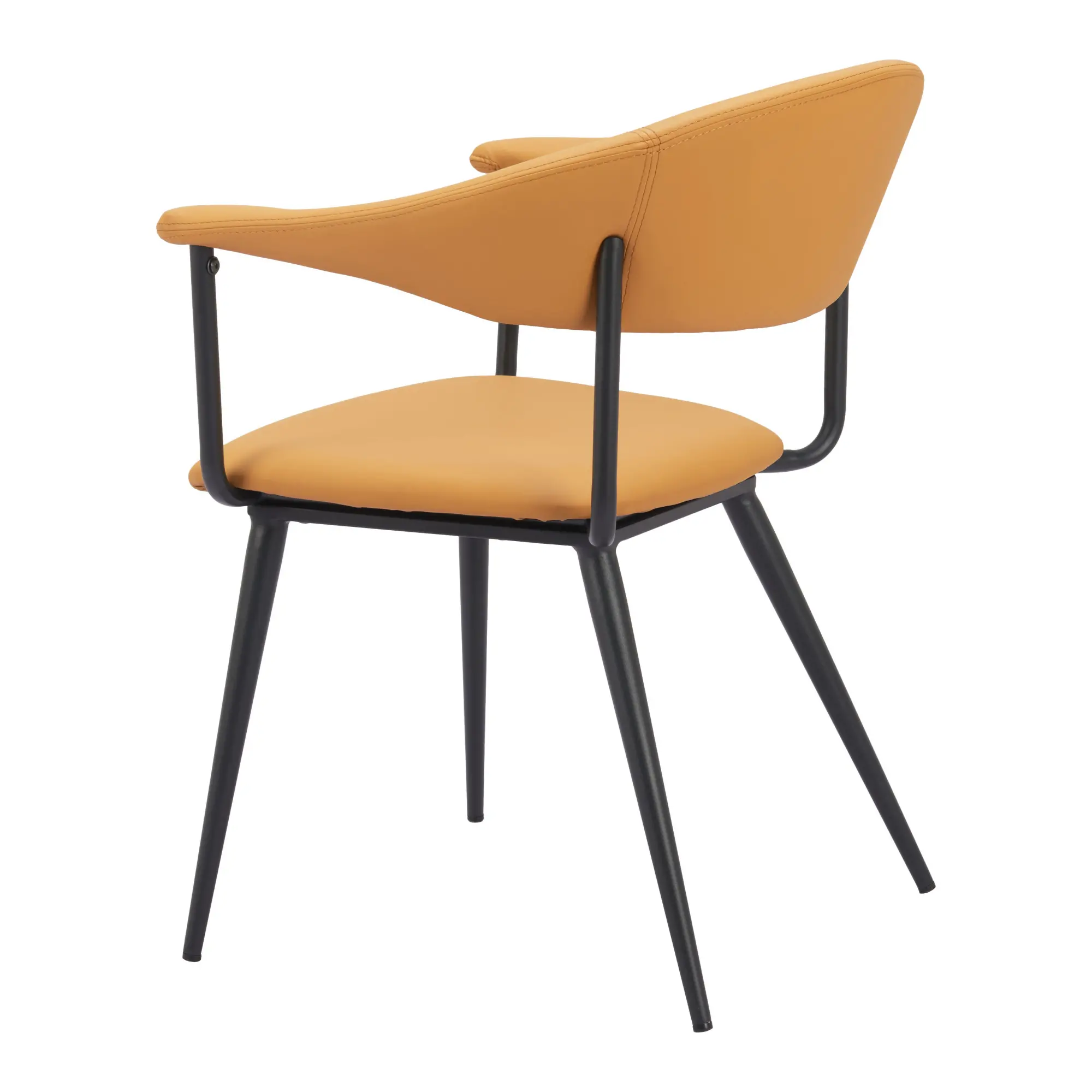 Sirius Brown Faux Leather Dining Chair-5