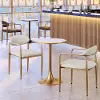 Brent Beige and Gold Bistro Table