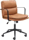 Boulder Brown Faux Leather Office Chair