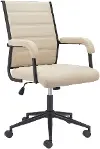 Apex Beige Faux Leather Office Chair