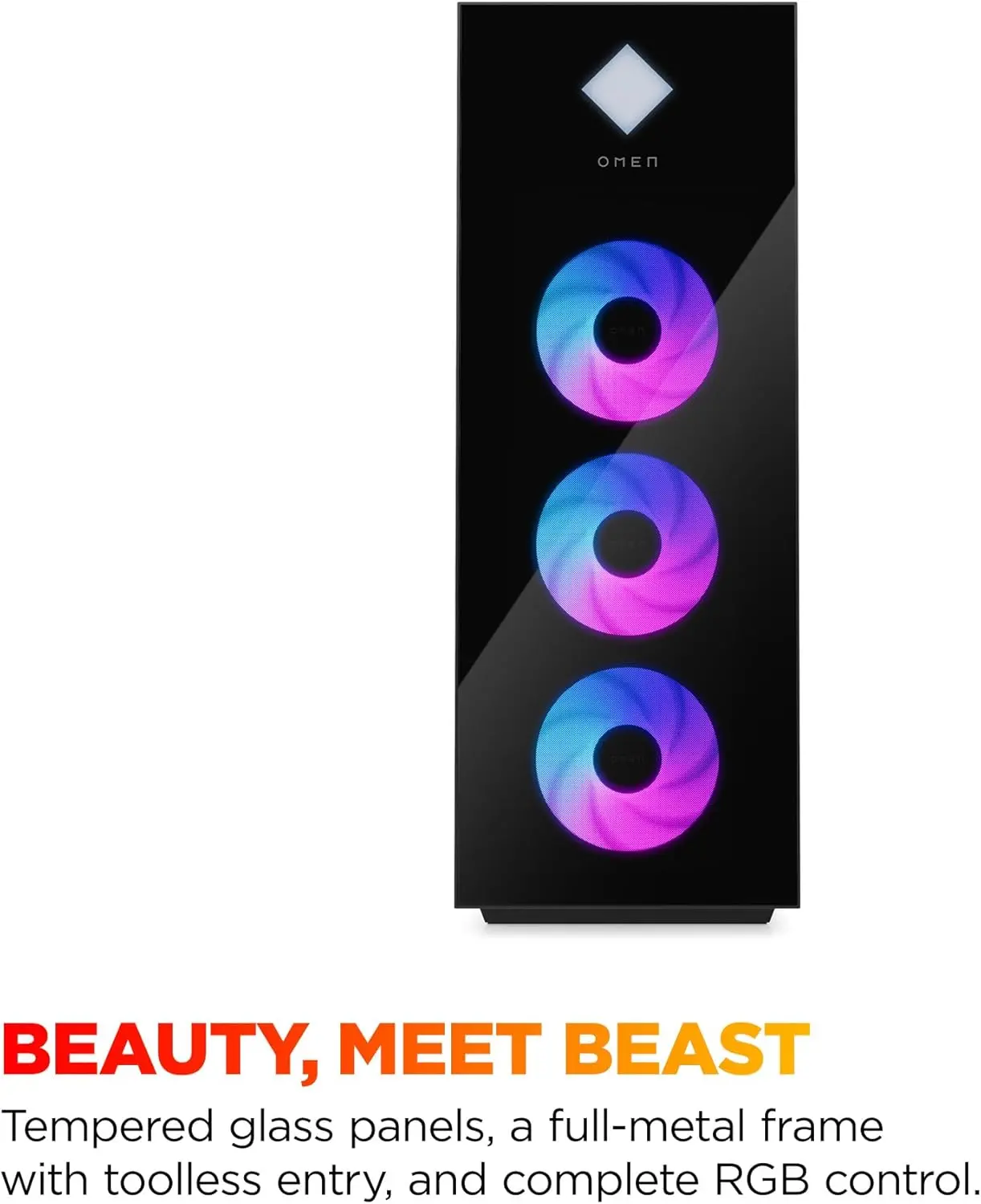 HP-GT22-3050 HP Black OMEN 45L Gaming Desktop PC with GeForce RTX 5070-4