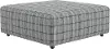 232-12/1459-26 Chappy Smoke Gray Plaid Cocktail Ottoman