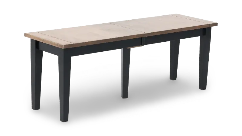 Christopher Natural and Black Extendable Dining Bench