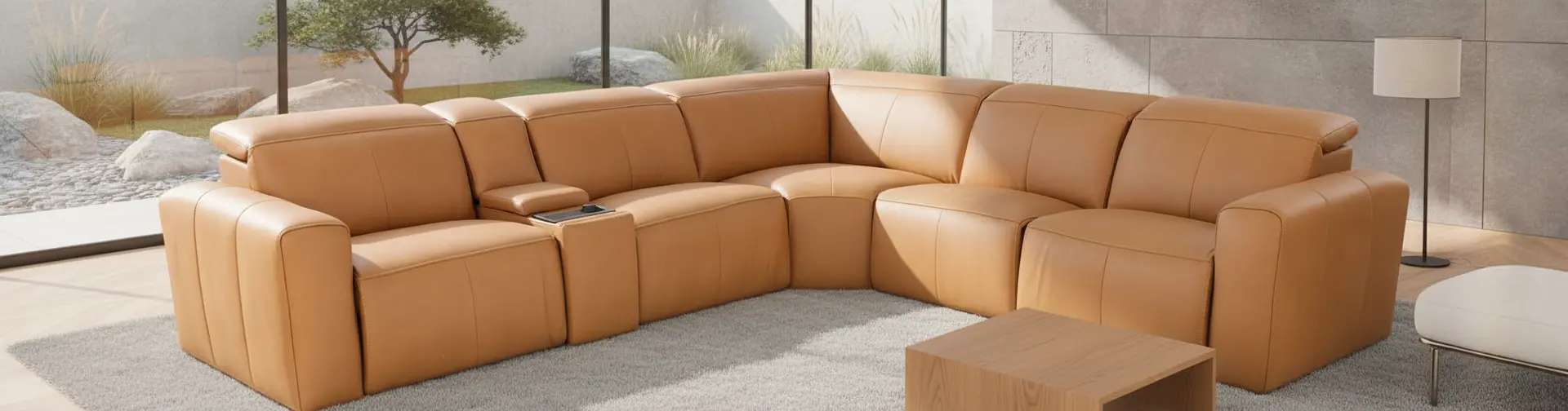 Airy Antelope Brown 6-Piece Power Reclining Sectional-8
