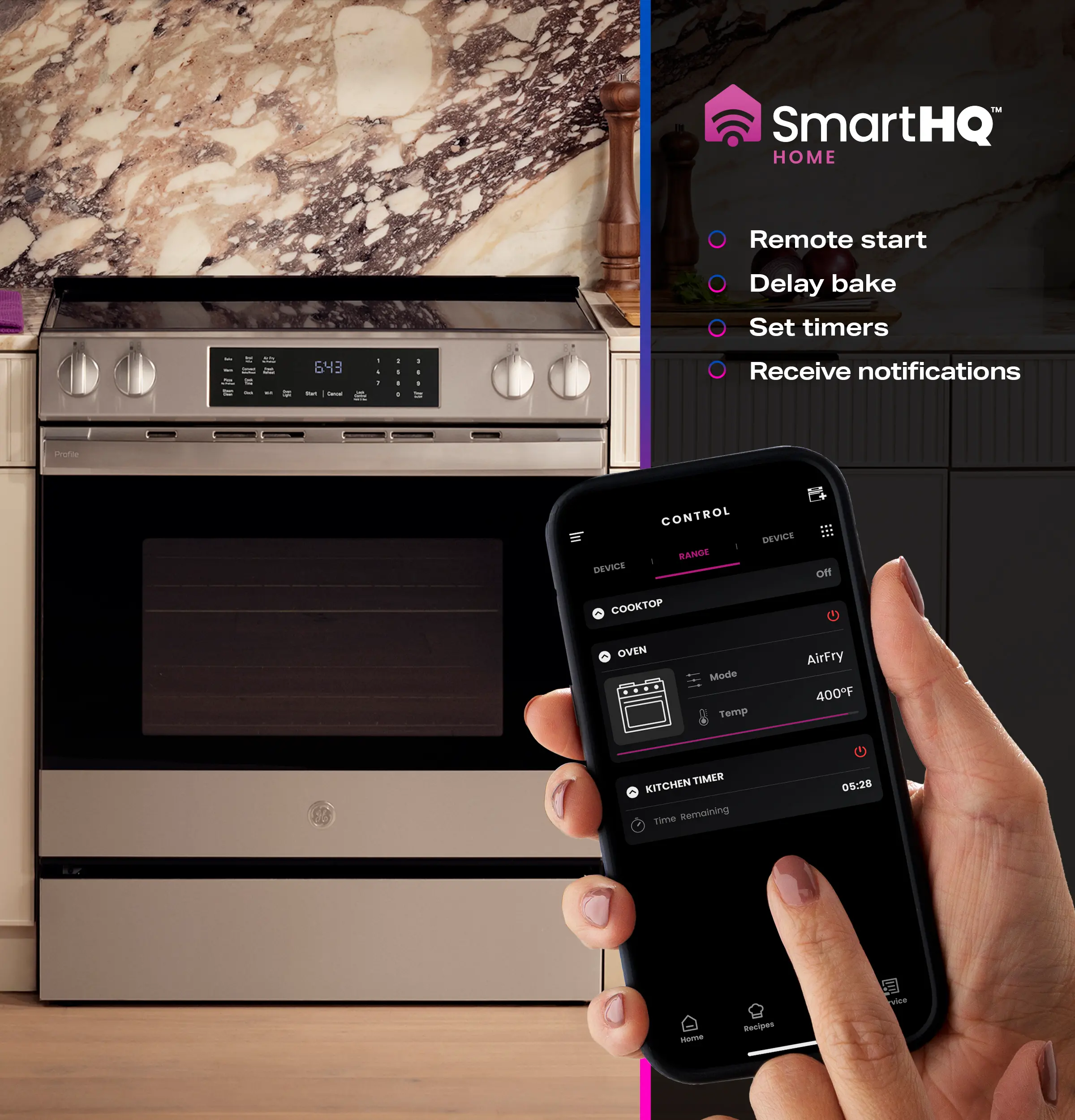 PHS700AYFS GE Profile 5.3 Cu Ft Smart Single Oven Induction Range - Stainless Steel-12