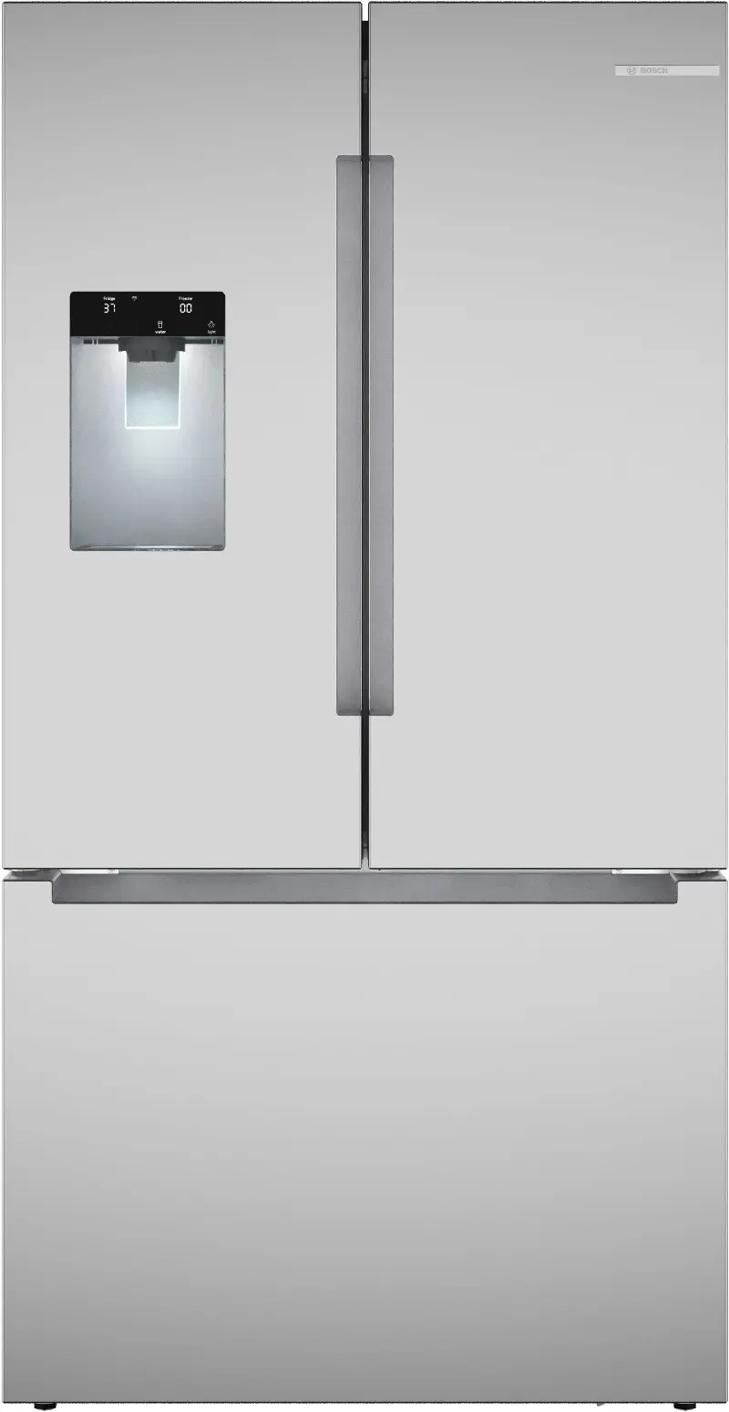Bosch 100 Series 21.6 Cu Ft French Door Refrigerator - Counter Depth Stainless Steel