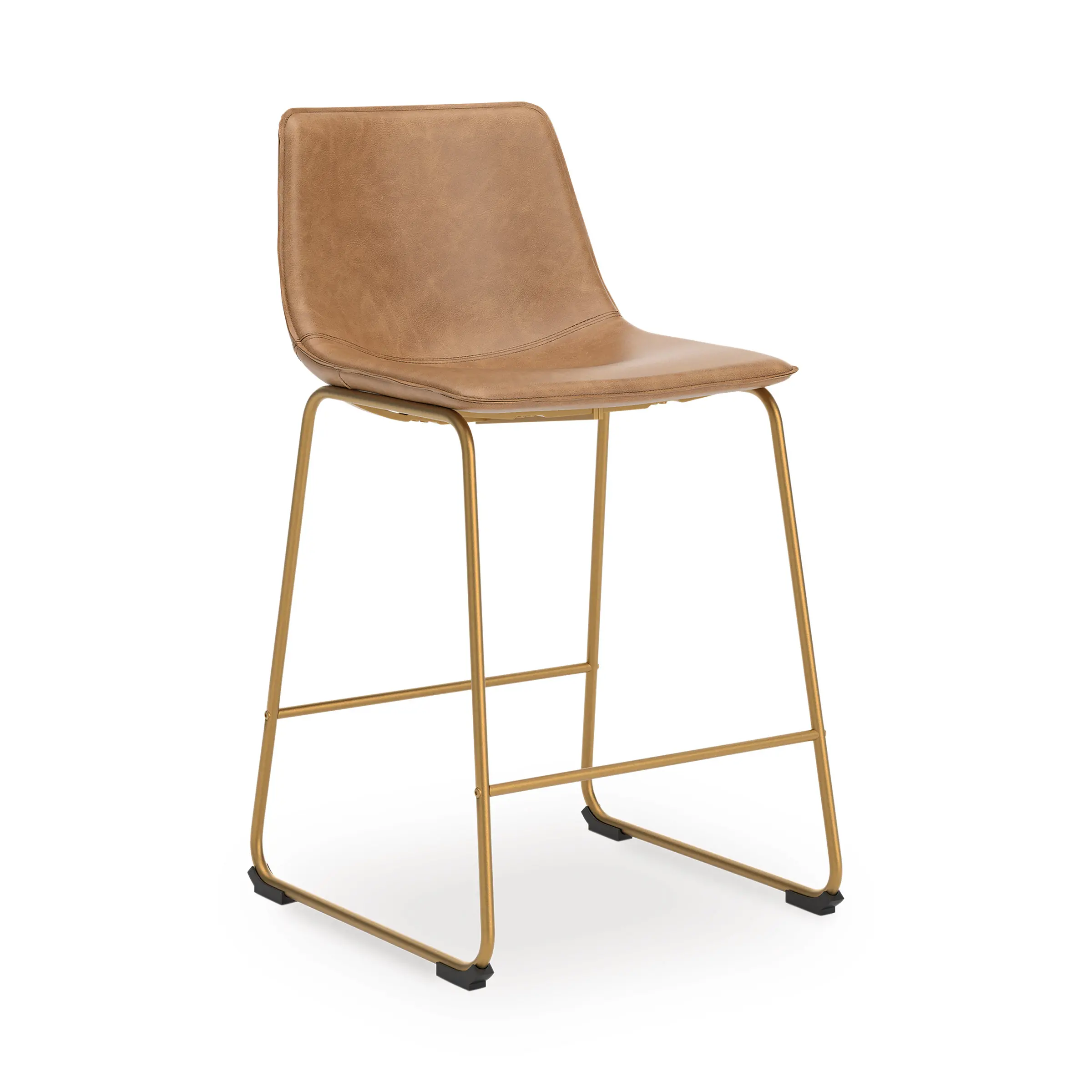 Vorsa Taupe and Gold Counter Height Stool-4