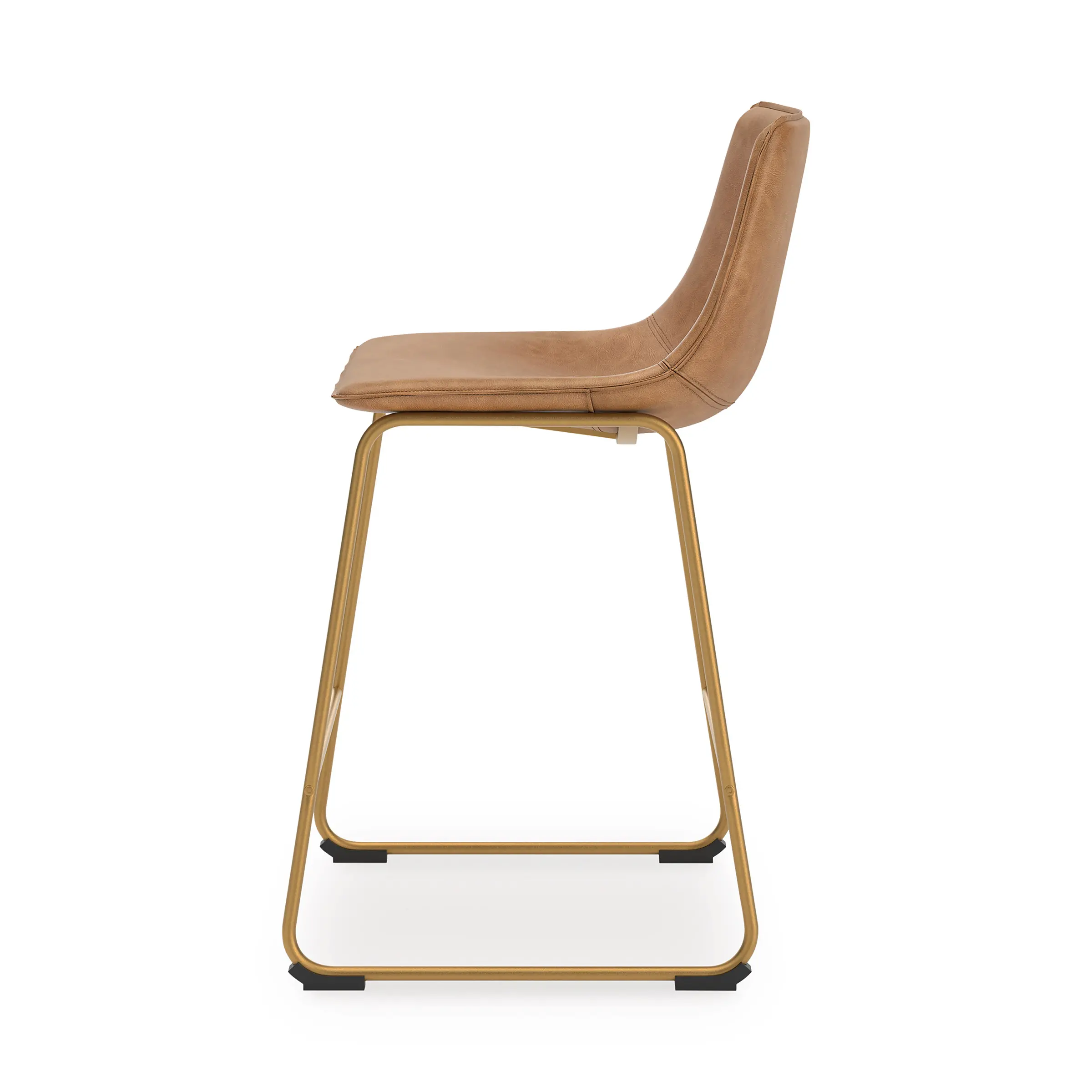 Vorsa Taupe and Gold Counter Height Stool-5