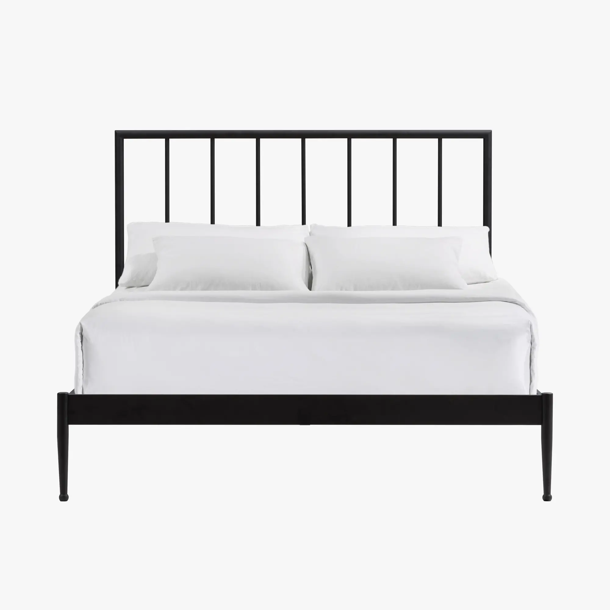 Modern Black Metal Queen Bed-2