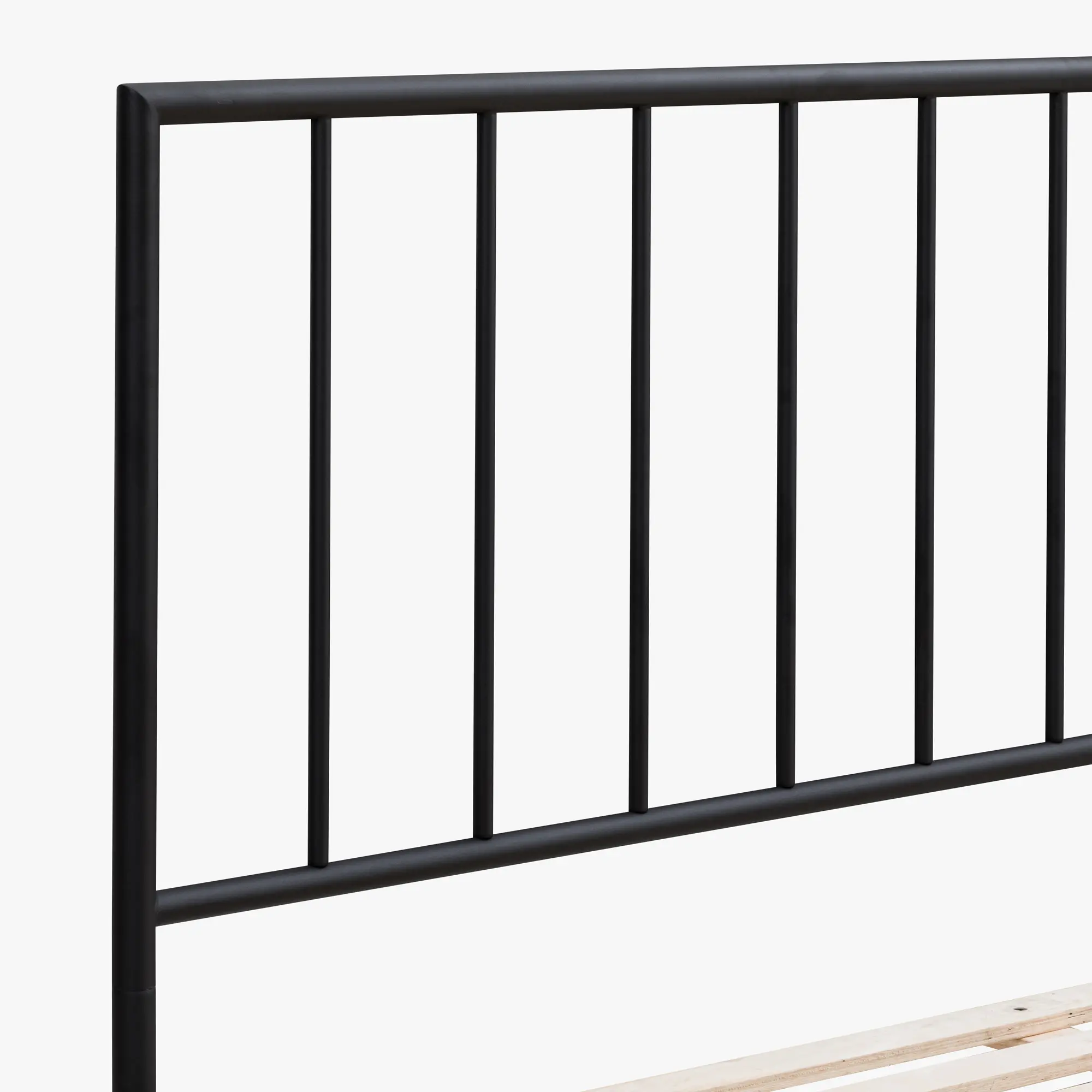 Modern Black Metal Queen Bed-4