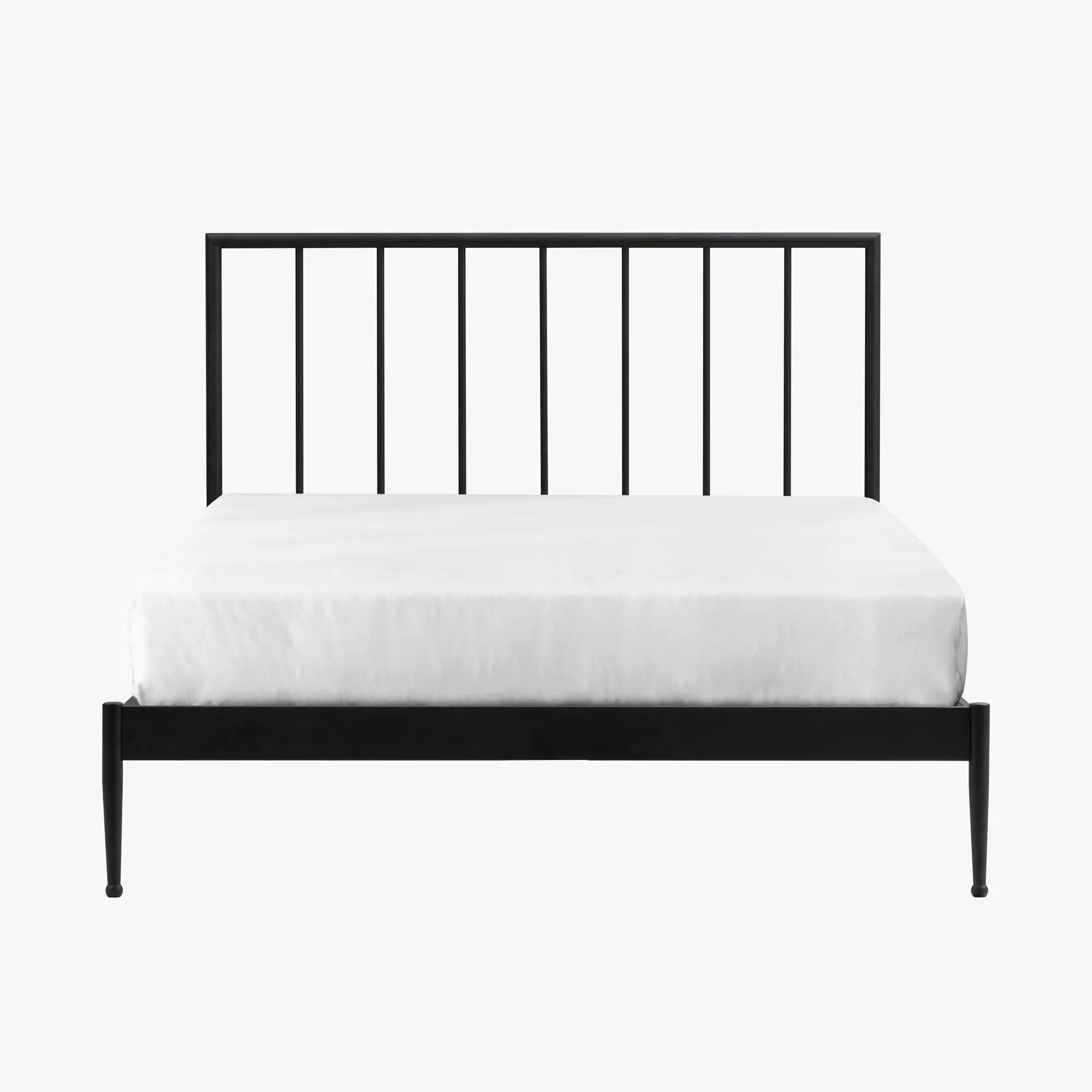 Modern Black Metal Queen Bed-5