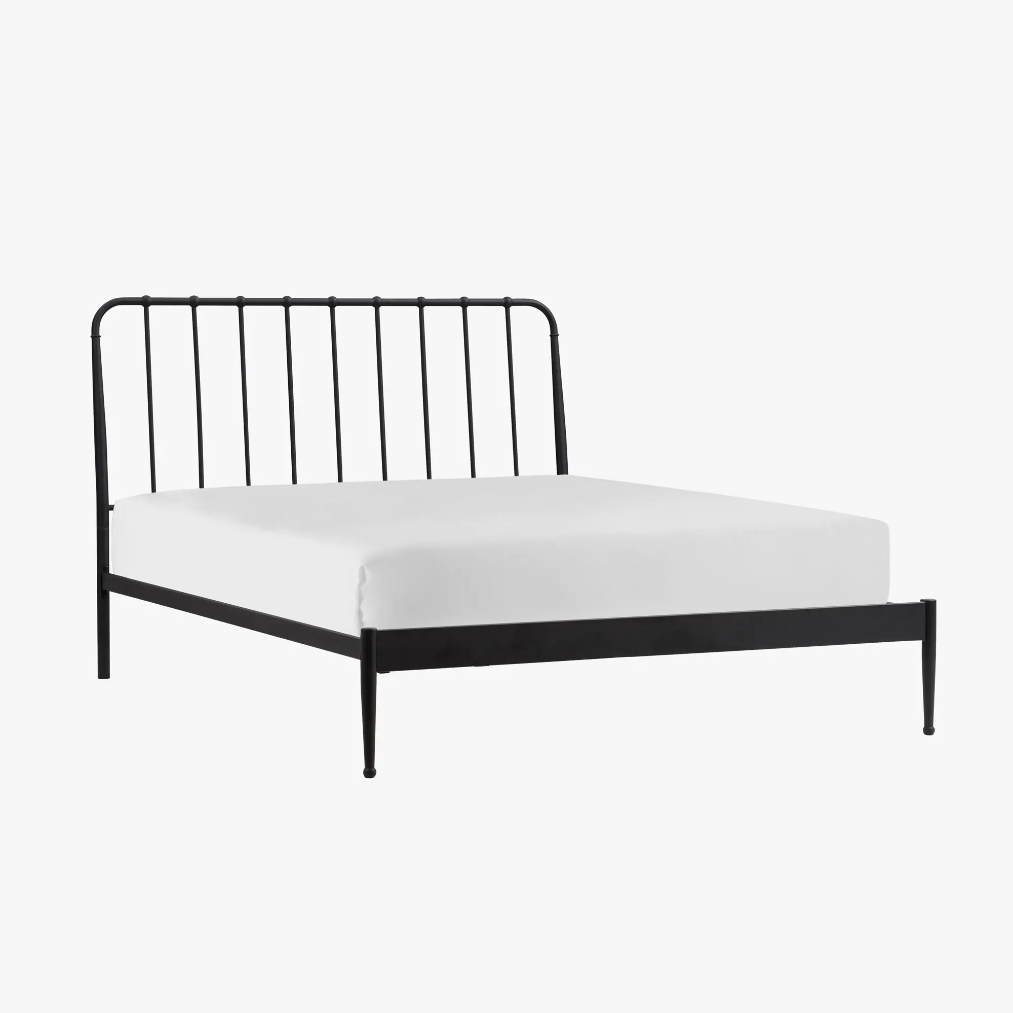 Farmhouse Black Metal Queen Bed-1