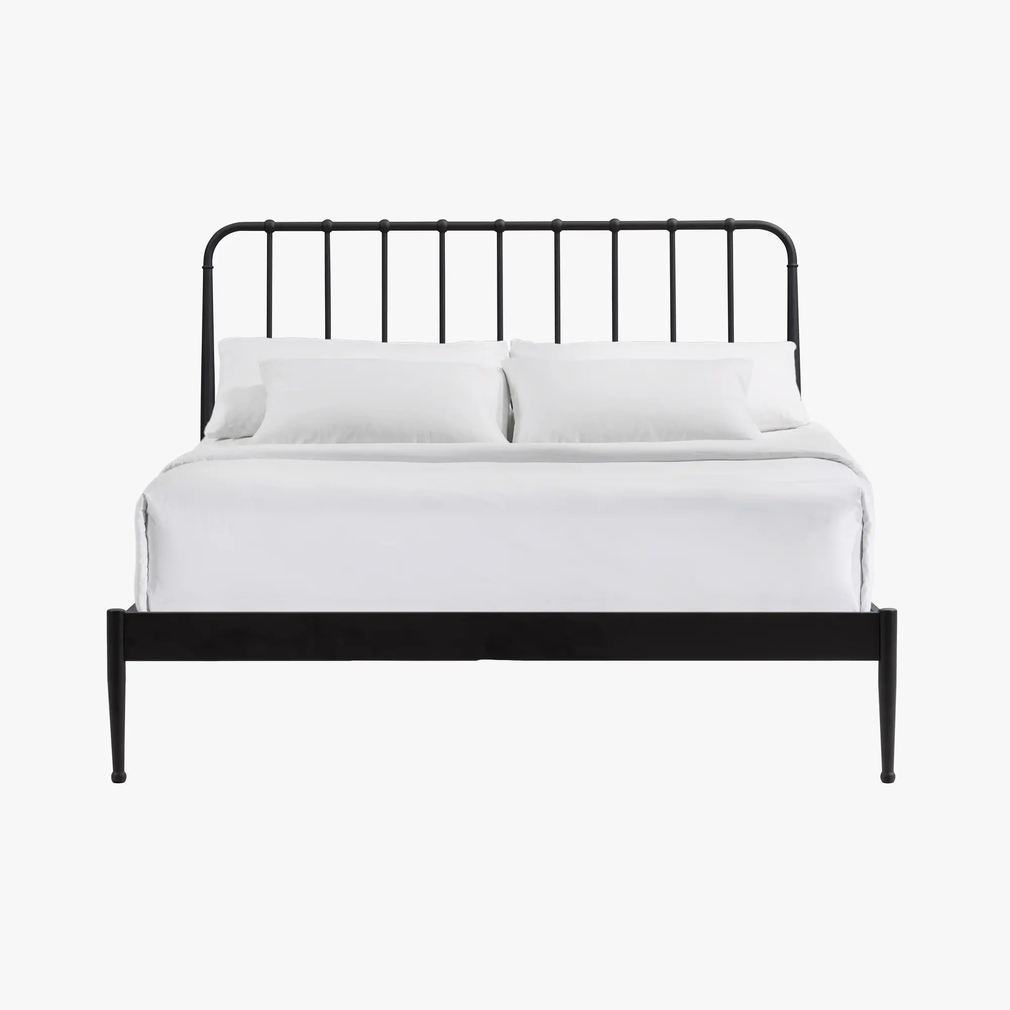 Farmhouse Black Metal Queen Bed-3