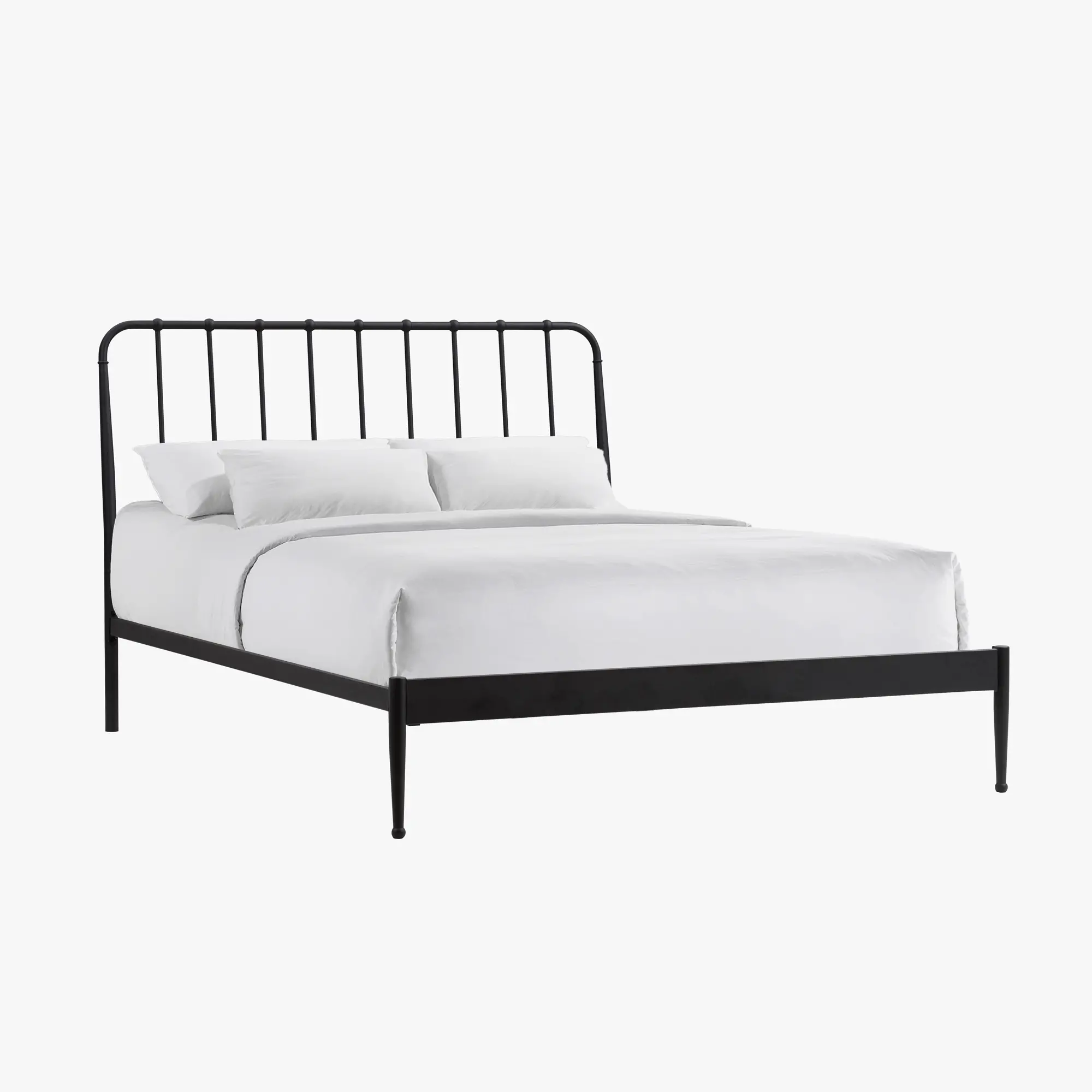 Farmhouse Black Metal Queen Bed-4