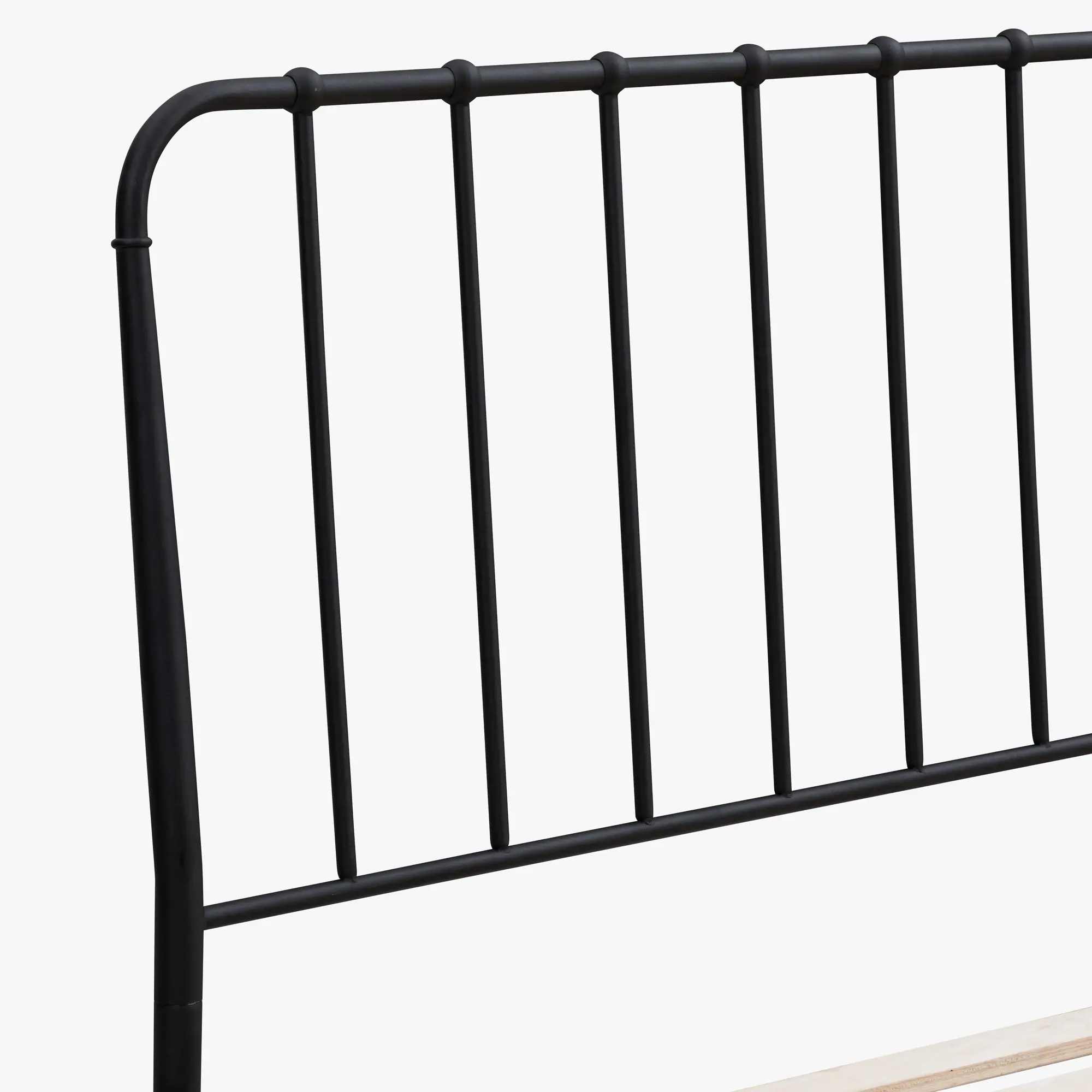 Farmhouse Black Metal Queen Bed-5