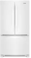 WRFC2036RW Whirlpool 20 Cu Ft French Door Refrigerator - Counter Depth White