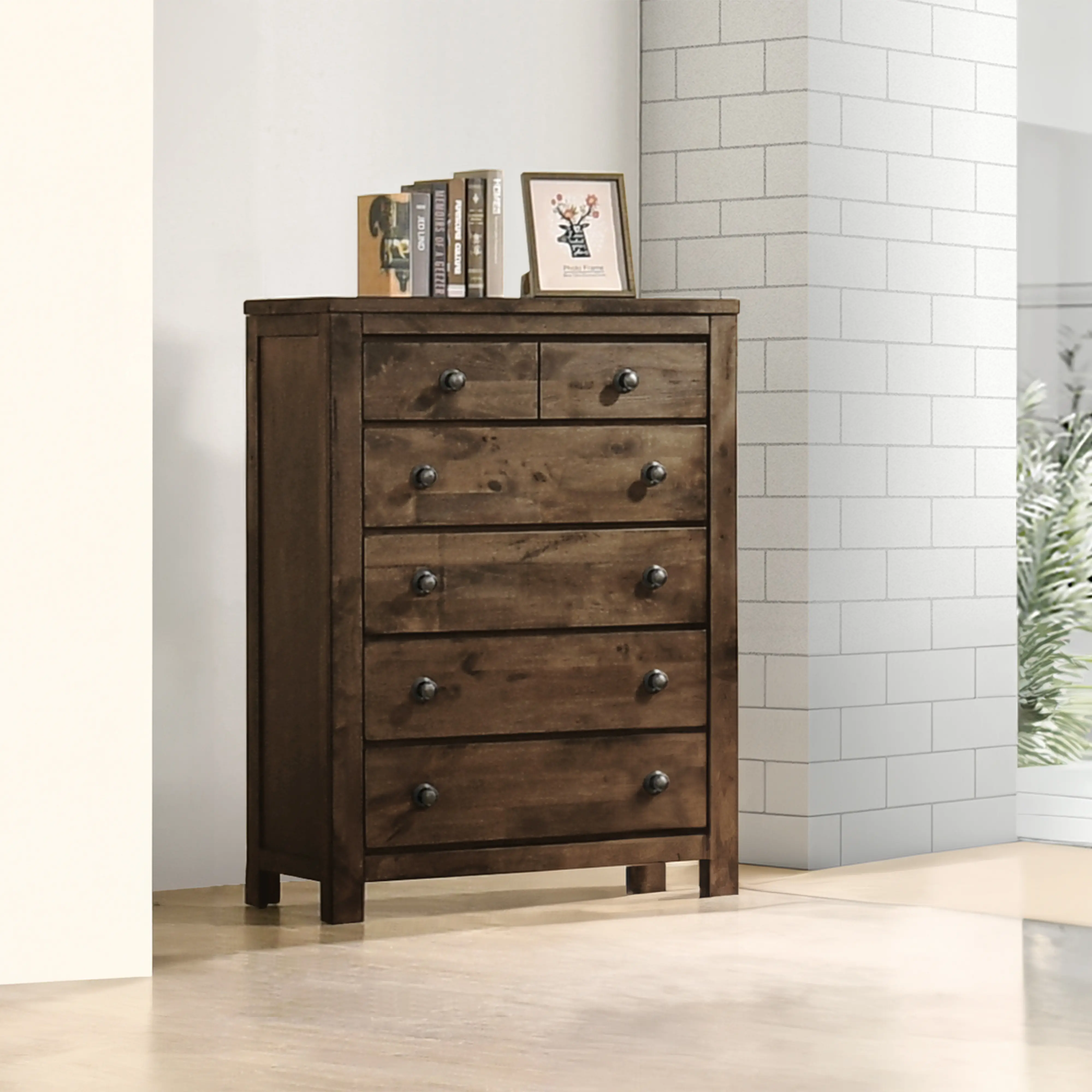 Bayview Rustic Brown Chest of Drawers-2
