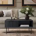 Lysander Black Fluted Coffee Table