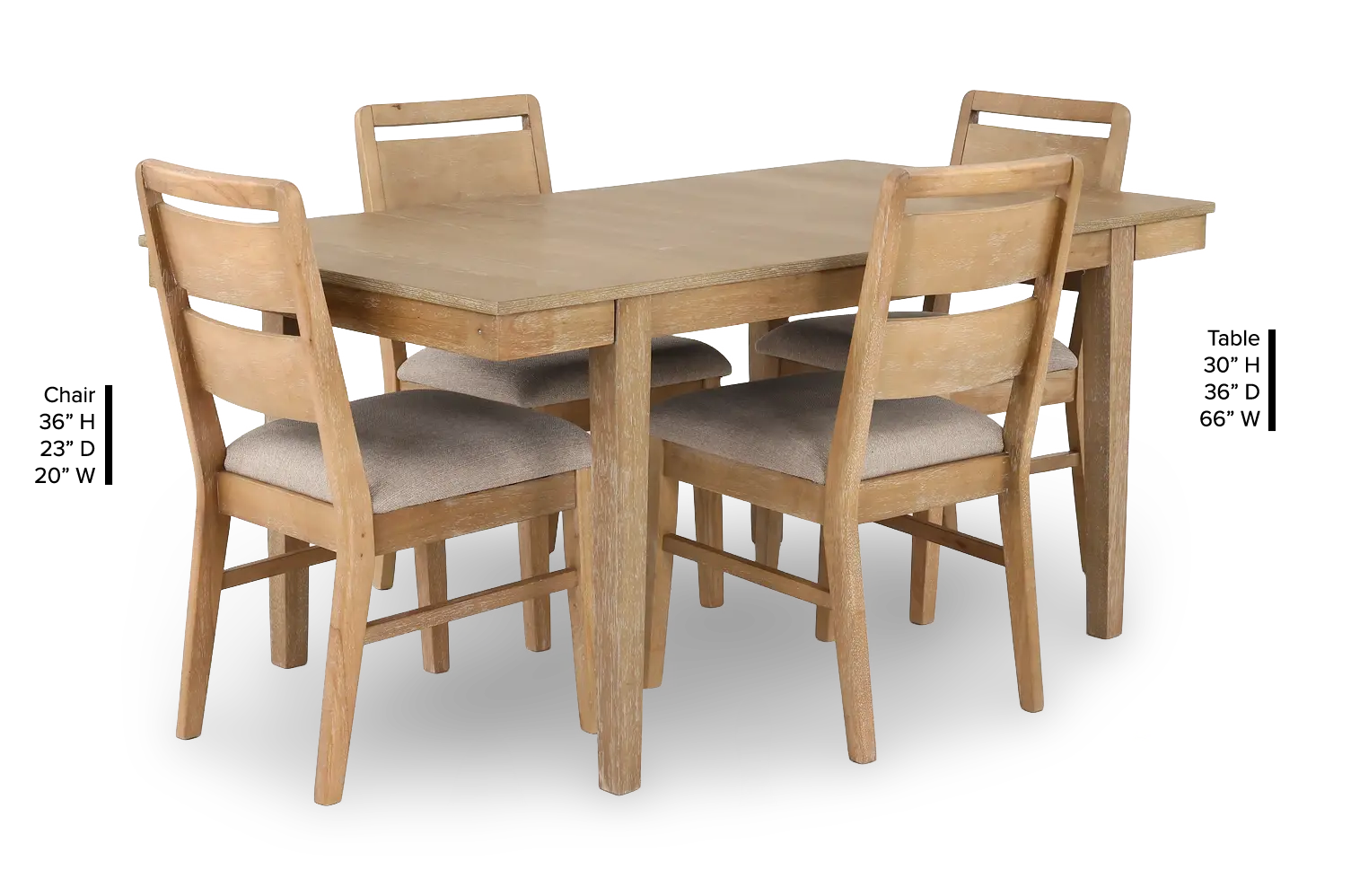 Townsend Natural 5 Piece Dining Set-3