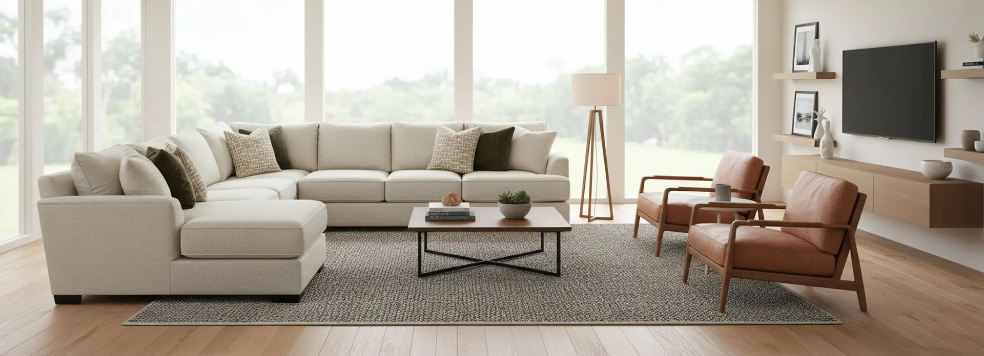 3PC/TRANQUILITY/OPT.1 Tranquility Light Beige 3-Piece Extended Sectional-6