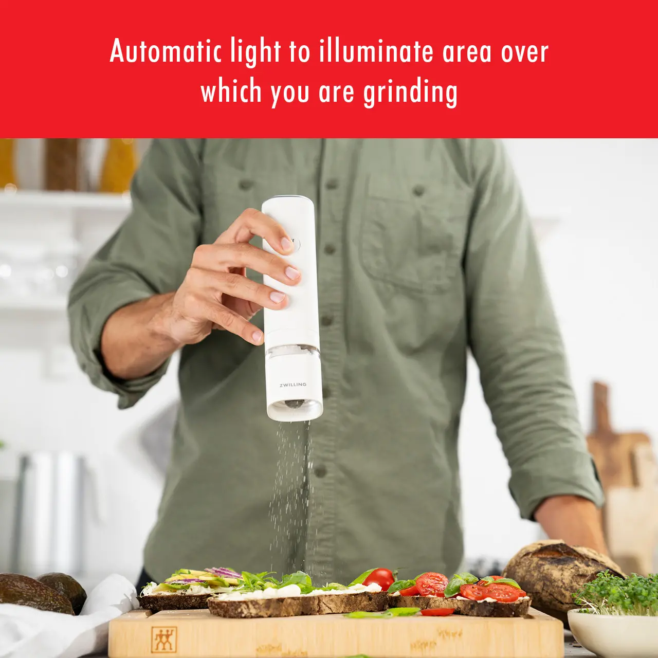 Zwilling Enfinigy White Electric Salt and Pepper Mill-7