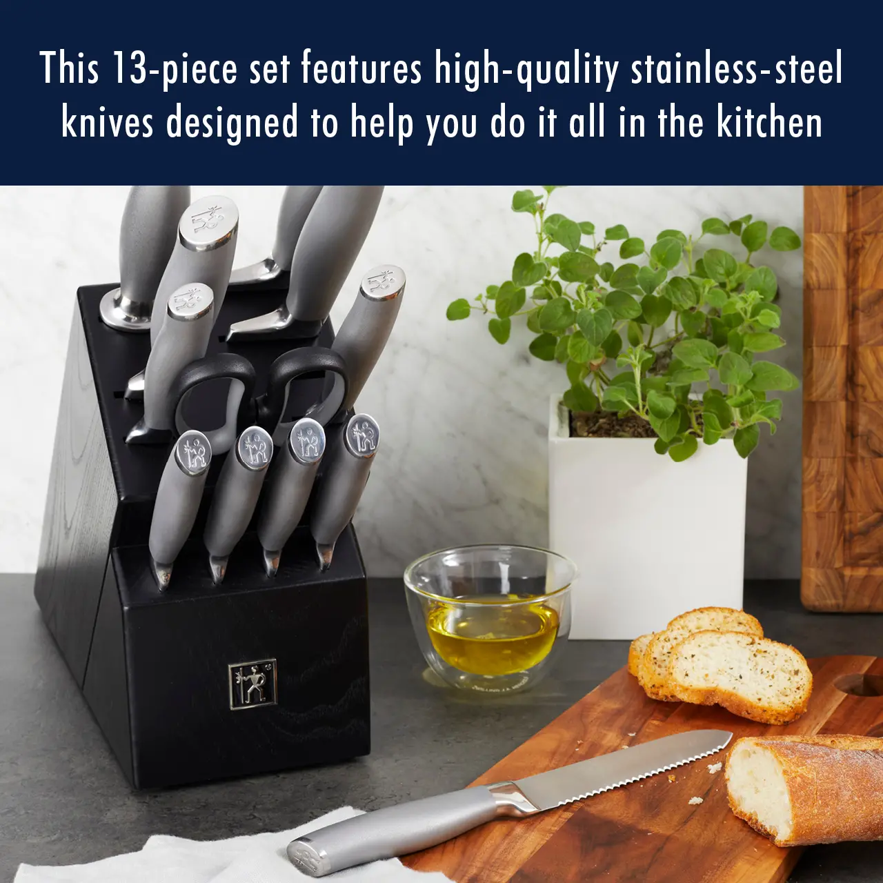 Henckels Modernist 13 Piece Knife Set with Block-2