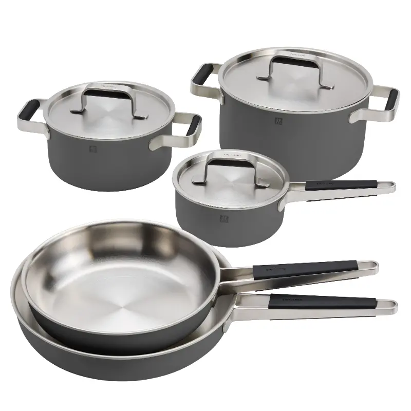 ZWILLING Pure Gray 8 Piece Stainless Steel Cookware Set