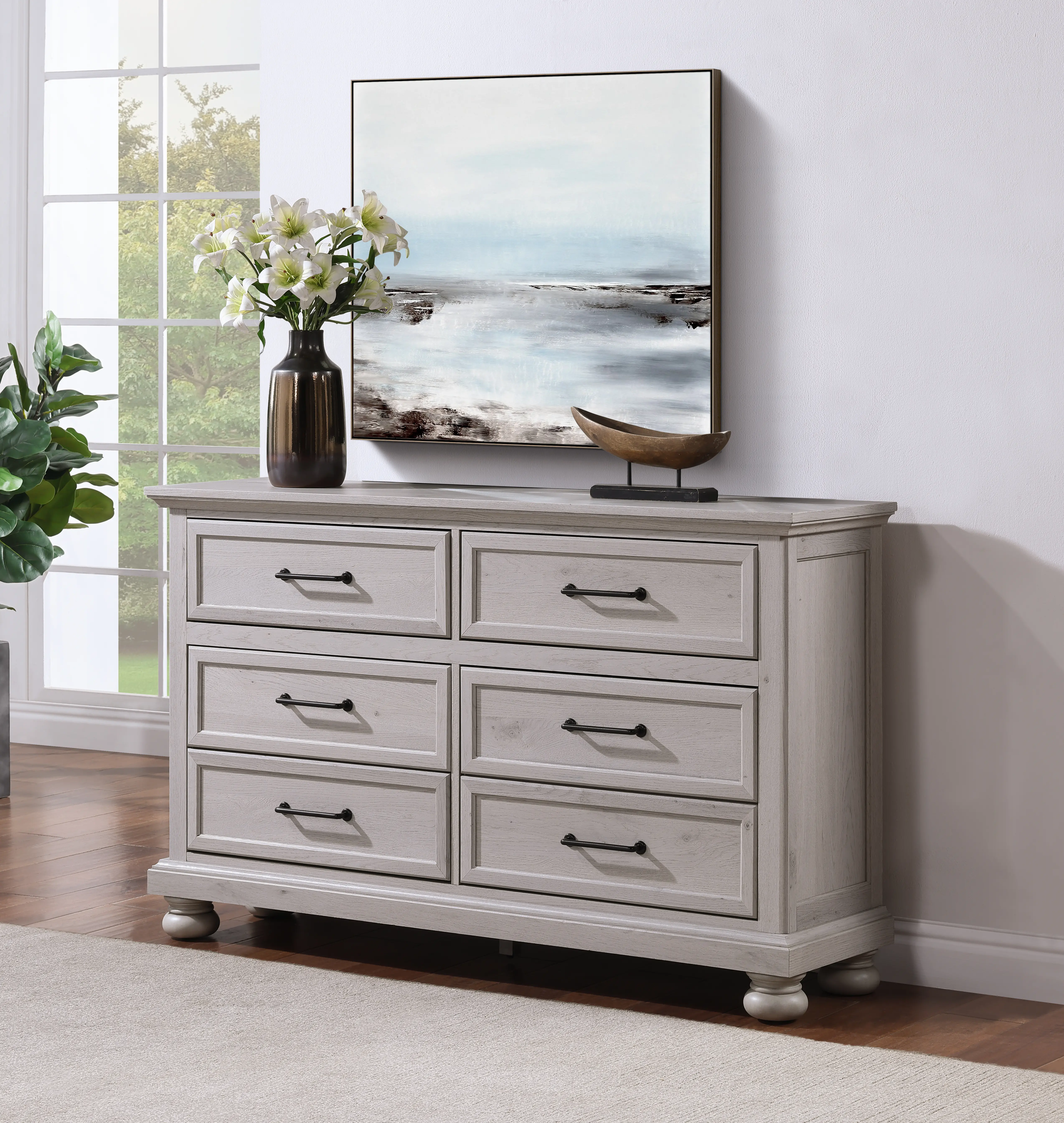 Woodcreek Light Gray Dresser-13
