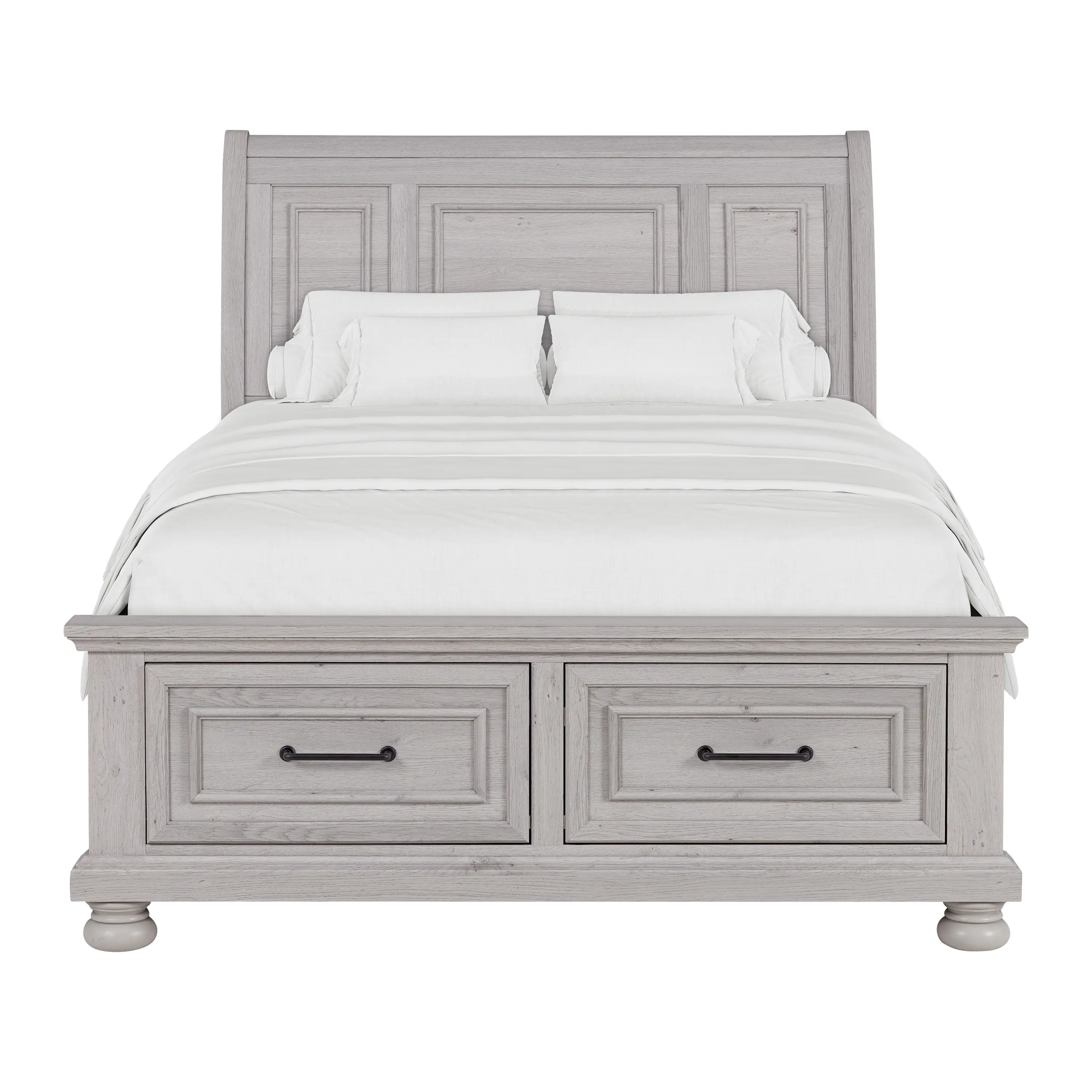 Woodcreek Light Gray Full Storage Bed-3