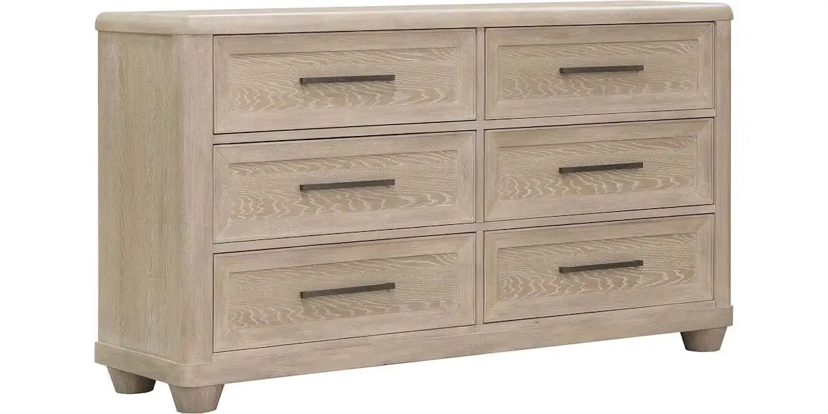 Dawson Butternut Light Brown 6-Drawer Dresser-1