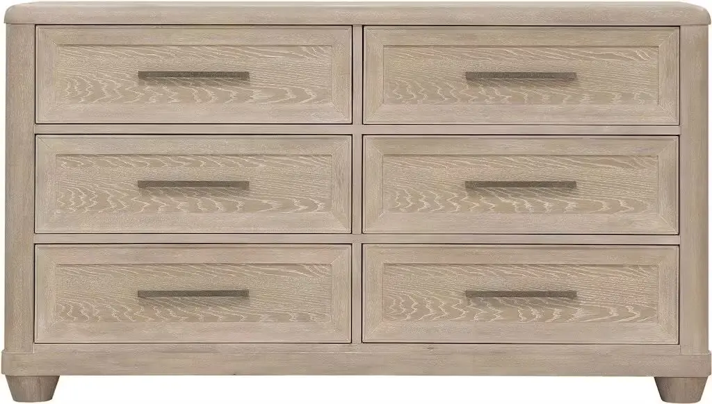 Dawson Butternut Light Brown 6-Drawer Dresser-2
