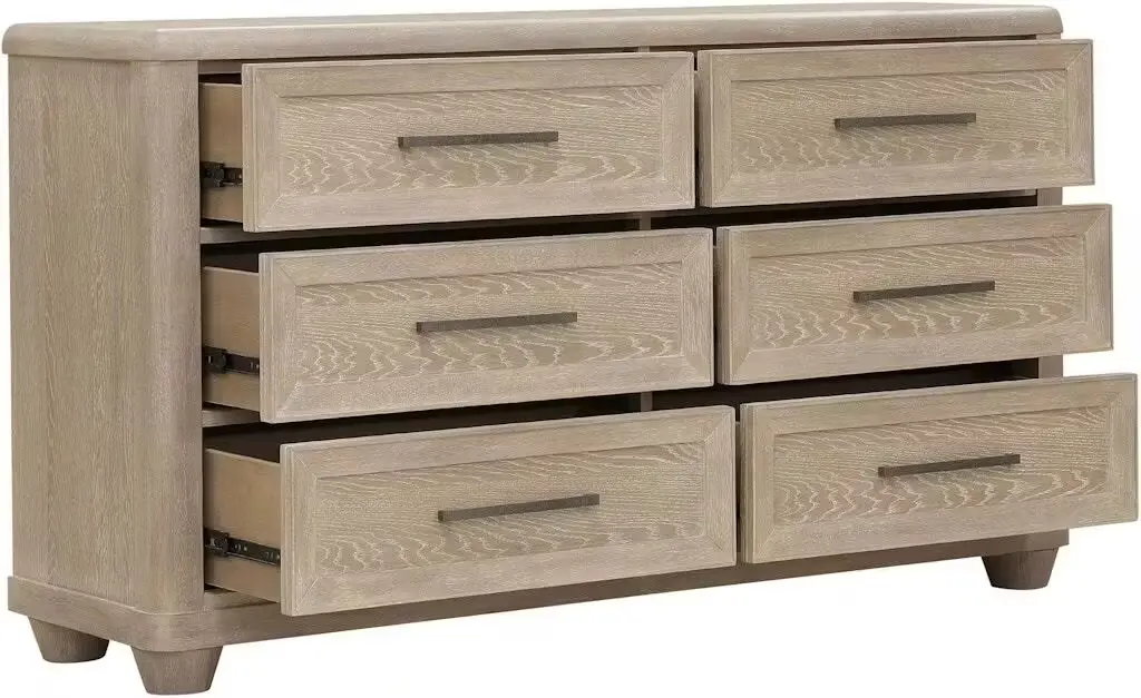 Dawson Butternut Light Brown 6-Drawer Dresser-3