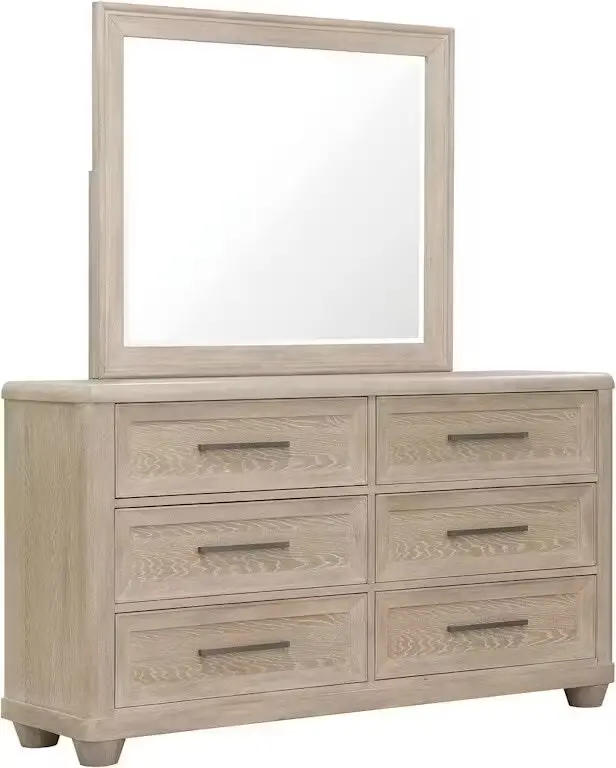 Dawson Butternut Light Brown 6-Drawer Dresser-4