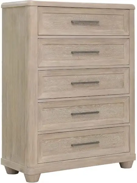 Dawson Butternut Light Brown 5-Drawer Chest-1